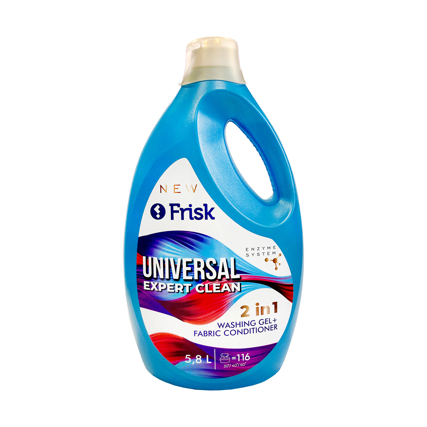 Гель для прання Frisk Expert Clean Universal, 116 циклів прання, 5.8 л